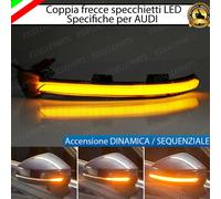 SET FRECCE SPECCHIETTI LED DINAMICHE SCORREVOLE AUDI A3 8V CANBUS NERO FUME'