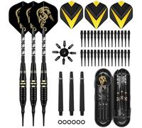 Set Freccette Professionali Punta Plastica, 3 Pezzi Freccette Soft per Freccette Bersaglio Elettronico con Custodia e 30 Punte per Freccette Morbide, Accessori per Freccette Bersaglio Elettronico