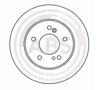 2x Disco freno pieno 16450 A.B.S. per MERCEDES-BENZ CLASSE E CLK Cabriolet SLK