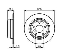 Bosch BD264 Dischi freno, Certificato ECE-R90, 1 set di 2 dischi