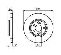 Bosch BD647 Dischi freno, Certificato ECE-R90, 1 set di 2 dischi