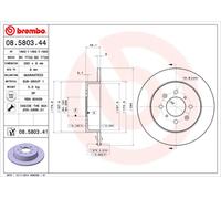 Set freni a disco BREMBO 08.5803.41 per HONDA CIVIC 1.6 i