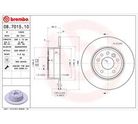 BREMBO 08.7015.10 Disco freno