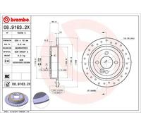 BREMBO disco freno 08.9163.2X pieno diametro 259 spessore 10 mm 4 fori