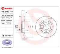 BREMBO 08.9460.40 Disco freno