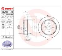 BREMBO 08.A331.11 Disco freno