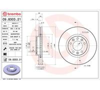 BREMBO 09.8303.21 Disco freno