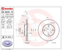 Set freni a disco BREMBO 09.8545.11 per TOYOTA YARIS (_P1_)