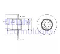 Delphi Disco freno BG2322 posteriore pieno – kit 2 pezzi