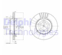 Set freni a disco DELPHI BG2623C per BMW Série 3 2.0 320 d