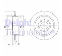 Set freni a disco DELPHI BG2718 per VOLVO 940 2.4 TD Intercooler