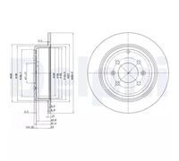 Delphi Disco freno BG2873 posteriore pieno Kit coppia per PEUGEOT 406