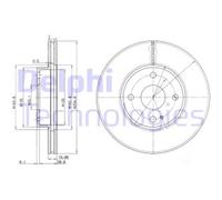 Set freni a disco DELPHI BG3393 per MAZDA MX-5 1.6 16V