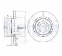 Set freni a disco DELPHI BG3418 per VOLVO V70 2.5 TDI