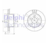 Set freni a disco DELPHI BG3533 per JEEP CHEROKEE 2.1 TD