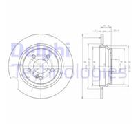 DELPHI BG3725 Disco freno