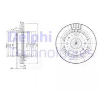 Set freni a disco DELPHI BG3750 per HYUNDAI MATRIX 1.5 CRDi VGT