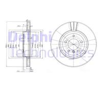 Set freni a disco DELPHI BG3830 per BMW Série 3 3.0 330 d