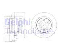 Set freni a disco DELPHI BG3960 per BMW Série 3 2.0 318 d