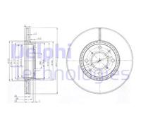 Set freni a disco DELPHI BG4049C per SUZUKI SWIFT III (MZ, EZ)