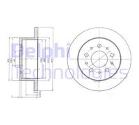 Discofreno BG4061 DELPHI per FIAT OPEL CITROËN PEUGEOT
