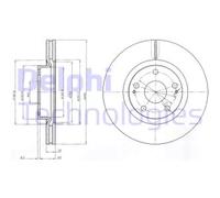 Discofreno BG4113 DELPHI per TOYOTA