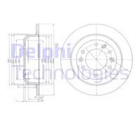 Dischi freno DELPHI BG4138 posteriore, pieno, 2 Pezzo