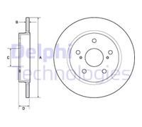 DELPHI BG4183C Disco freno