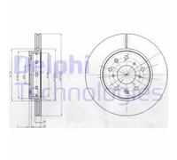 DELPHI BG4208 Disco freno