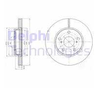 Set freni a disco DELPHI BG4232 per TOYOTA AURIS (_E15_)