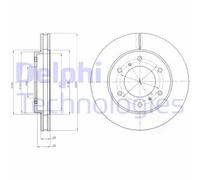 DELPHI BG4257 Disco freno