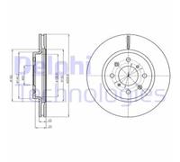 Delphi Disco freno BG4340 ventilato anteriore per Suzuki Swift IV – 2 pezzi