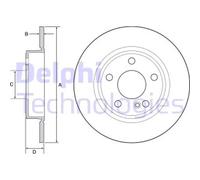 Delphi Dischi freno BG4555C – Posteriore, pieni, altamente carbonizzati – 2 pezzi