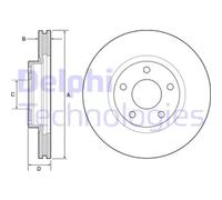 Set freni a disco DELPHI BG4562C per MAZDA CX-5 2.2 D