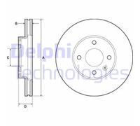 Set freni a disco DELPHI BG4671C per CHEVROLET AVEO 1.2