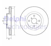Discofreno BG4762C DELPHI per TOYOTA