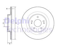 Delphi Disco freno BG4924C posteriore pieno – Kit coppia per Outlander III, Citroën, Peugeot