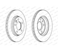 Set freni a disco FERODO DDF1286 per VW TRANSPORTER 2.5 TDI