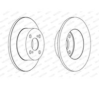 Set freni a disco FERODO DDF1487 per TOYOTA COROLLA