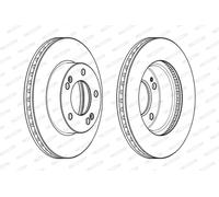 Set freni a disco FERODO DDF1810C per SSANGYONG RODIUS I