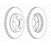 Set freni a disco FERODO DDF1939C per HONDA CIVIC 1.6 i