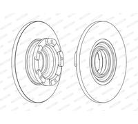 FERODO disco freno DDF2471 pieno diametro 308 spessore 16 mm 5 fori