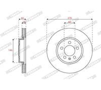 Ferodo Dischi freno DDF2664C – anteriore ventilato – 2 pezzi