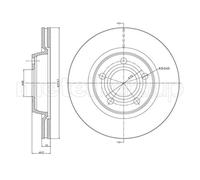 Metelli Dischi Freno 23-0468C Ventilati Ø280 mm Anteriore Set 2 per Audi A4 1.6