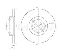 Set freni a disco METELLI 23-0550C per RENAULT LAGUNA 1.9 dTi (B56J)