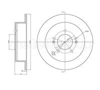 Set freni a disco METELLI 23-0592C per HYUNDAI TUCSON (JM)