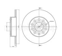 DISCHI FRENO 1K0 615 601AC PER VW TOURAN GOLF V CADDY III JETTA III SCIROCCO III