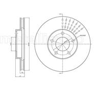 Set freni a disco METELLI 23-1036C per FORD MAVERICK 2.3 16V