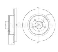 2X Disco Freno Metelli 23-1251C per Ford Assale Posteriore