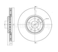 Set freni a disco METELLI 23-1334C per RENAULT LAGUNA III (BT0/1)